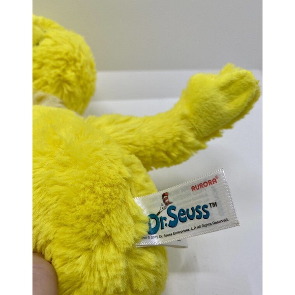 Aurora Dr. Seuss Star Bellied Sneetch Yellow 11” Plush Stuffed Toy EUC - Picture 5 of 8